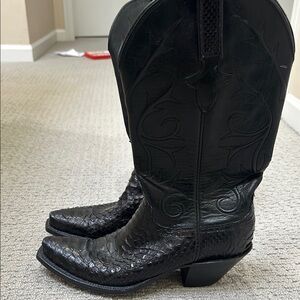 Luchesse Black Western Cowboy Boots